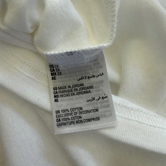 Karen Scott Women's 2X White Lace Trim Tank Top Camisole Sleeveless Cotton - Picture 4 of 8